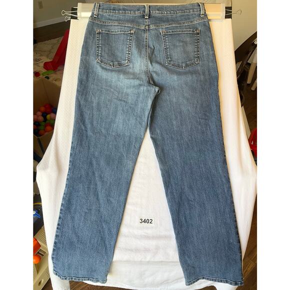 Gloria Vanderbilt Women Amanda Jeans size 14 Short Blue Straight Leg Mid Rise - Picture 11 of 12